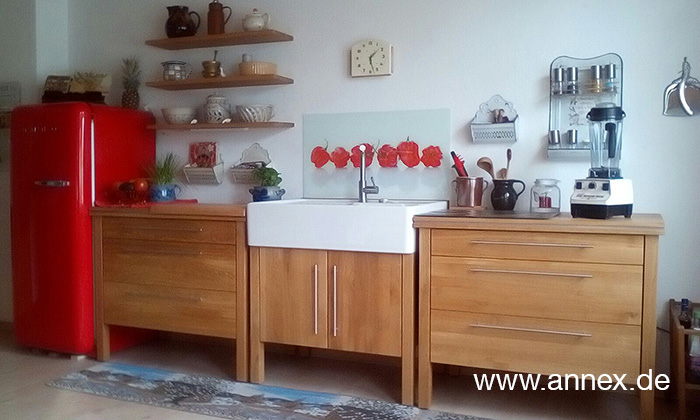 annex Modulküche Buche mit Spülstein Bielefeld